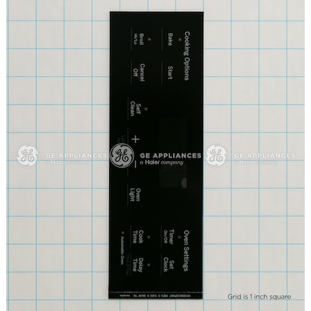 Ge WB07X26647 GE Oven Faceplate Graphics BK WB07X26647